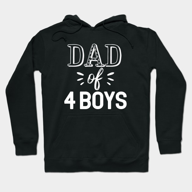 Dad Of 3 Boys Gift Fathers Day Dad 3 Boys Gift Hoodie by mommyshirts